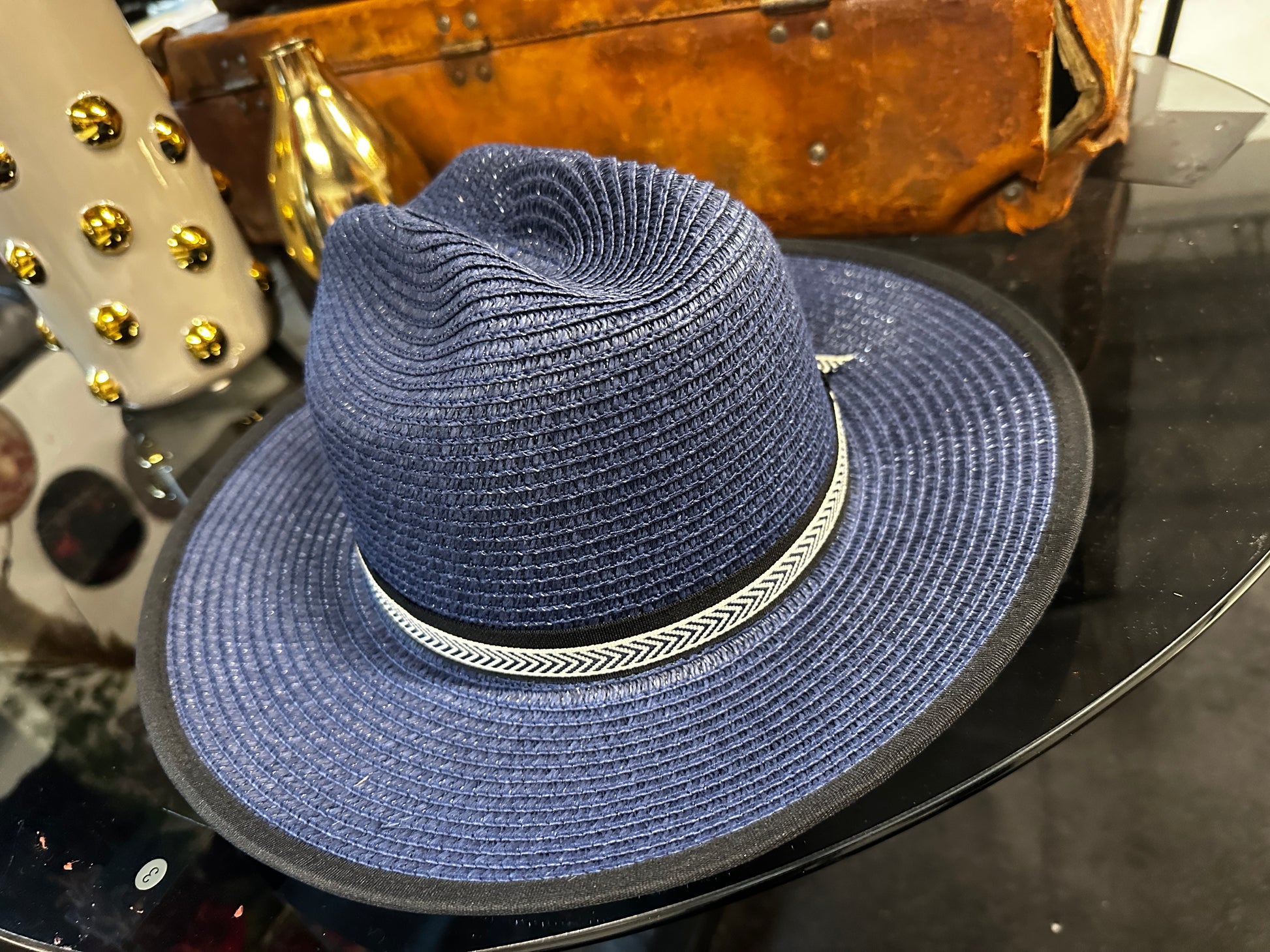 M - Navy straw