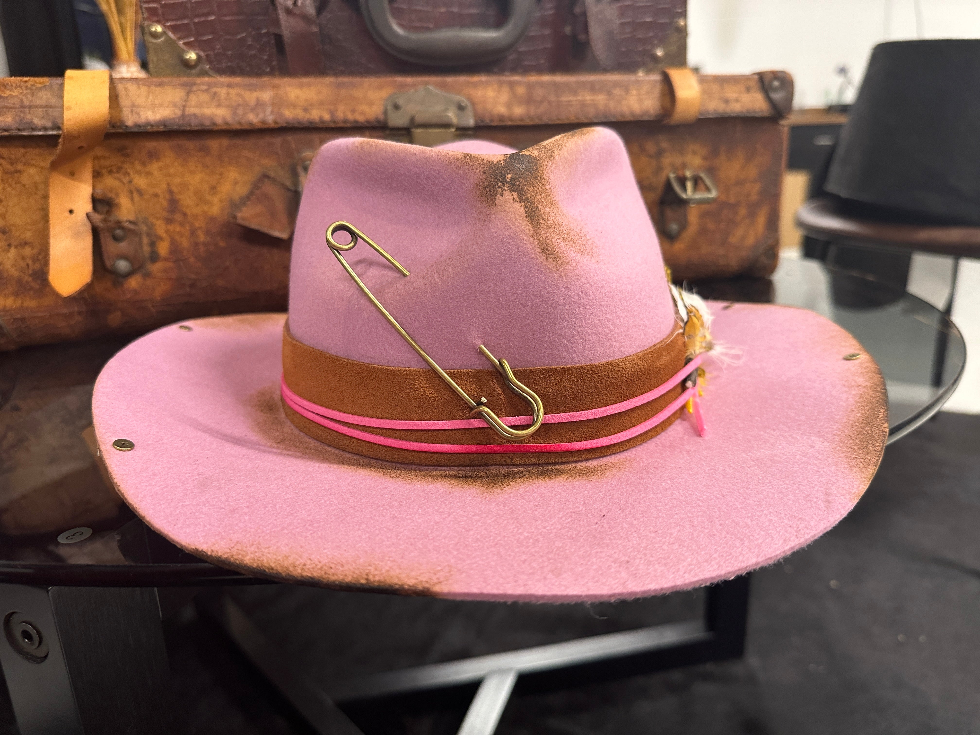 L - Pink snakeskin cowboy