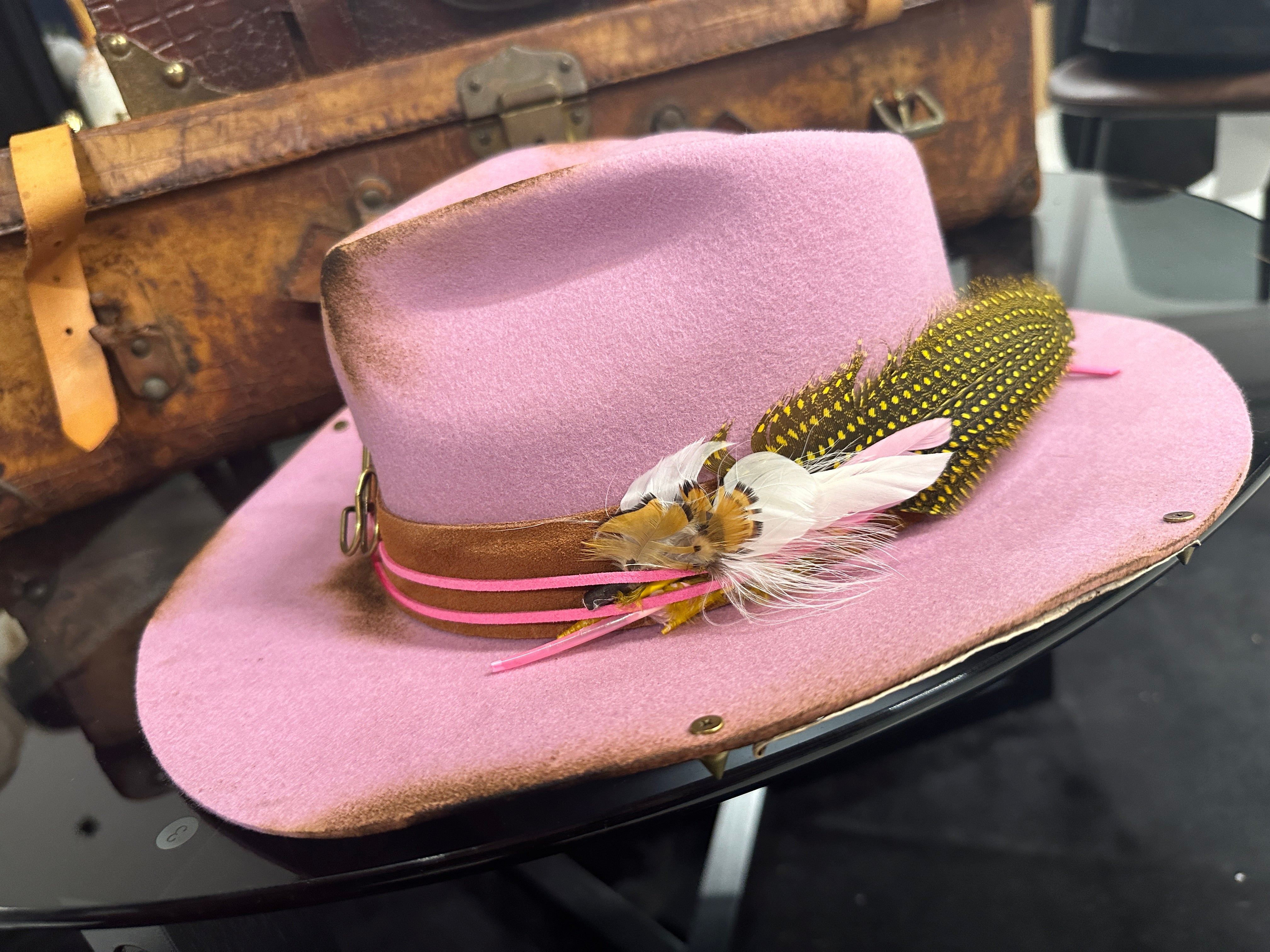 L - Pink snakeskin cowboy
