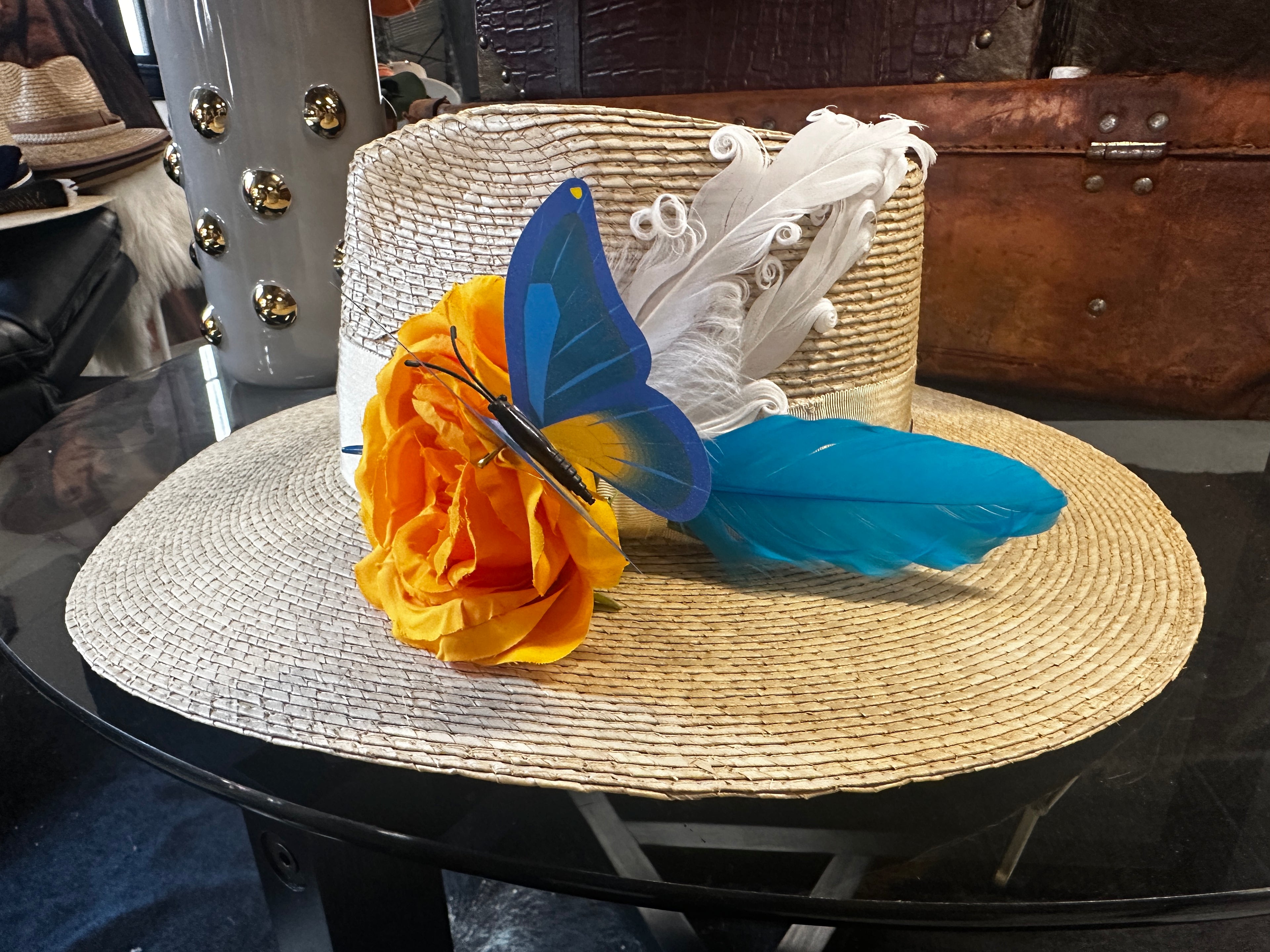 L - Whimsical straw hat