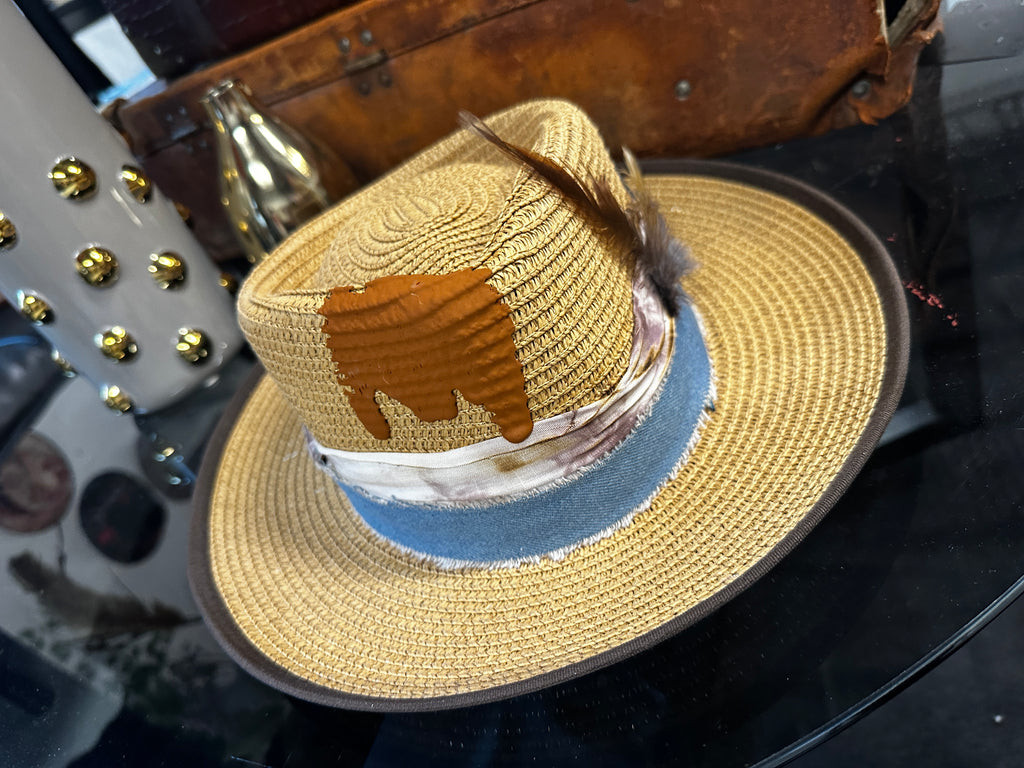S/M/L - Caramel drip straw - Fedora Designs
