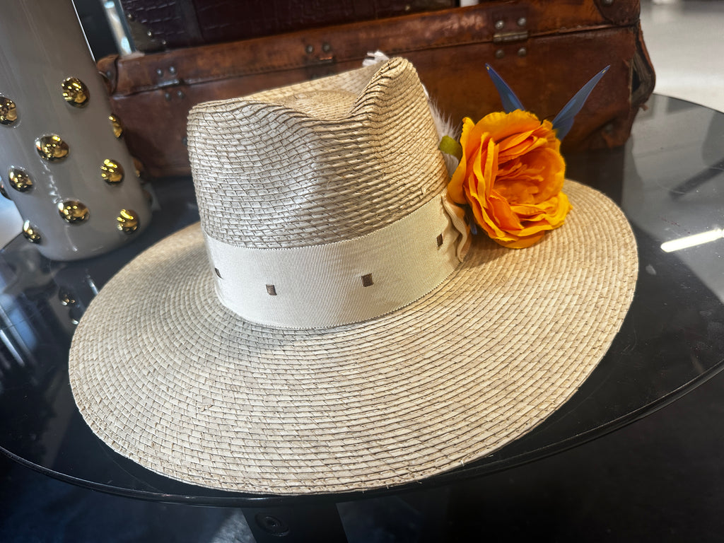 L - Whimsical straw hat