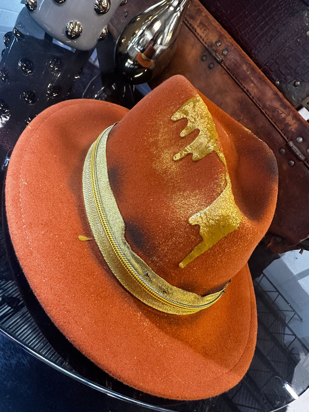 L - Orange gold - Fedora Designs