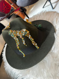 S/M - Blinged green - Fedora Designs