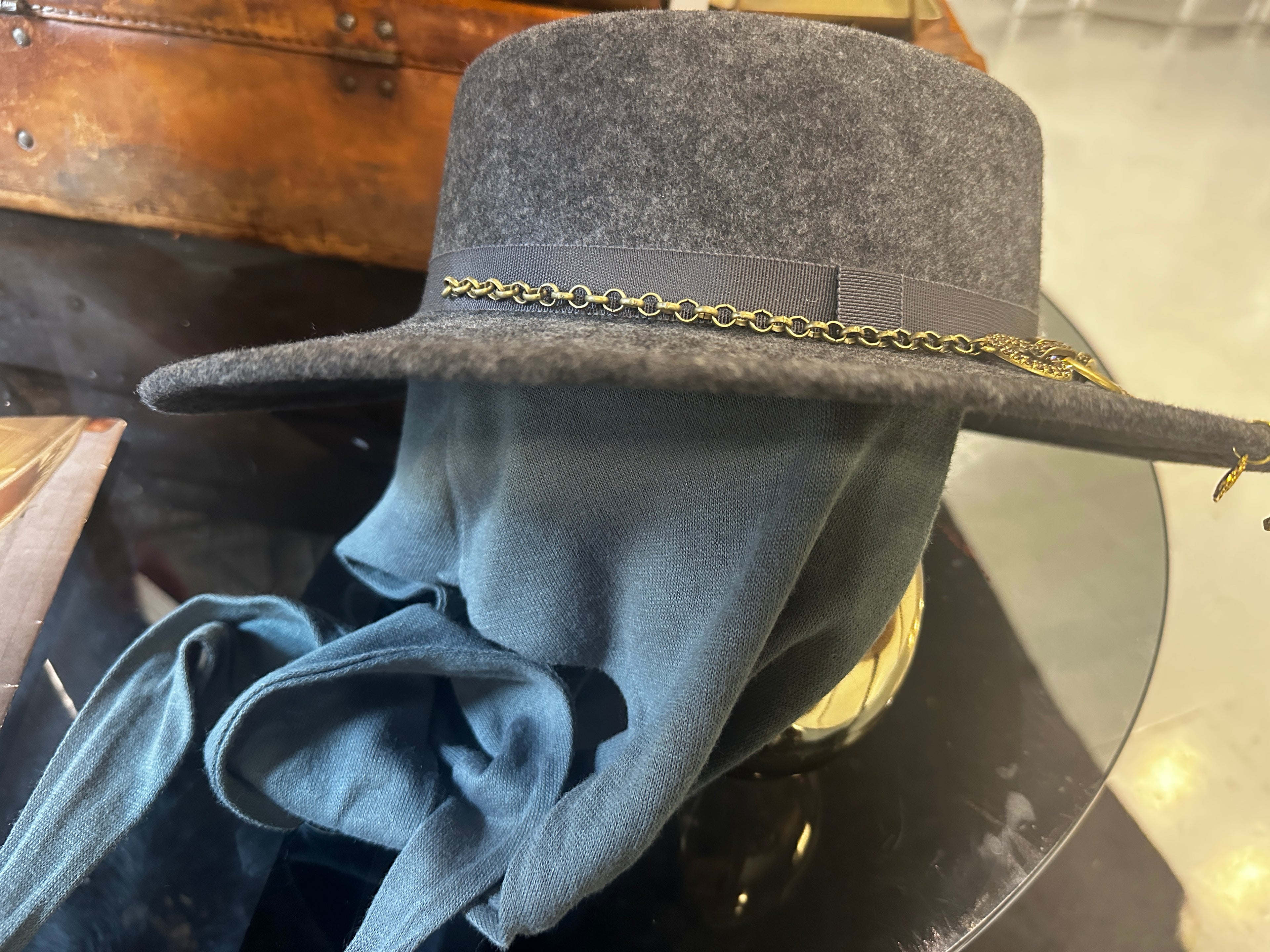 S/M - Scarf hat - Fedora Designs