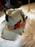 S/M - Blinged out mint cap - Fedora Designs