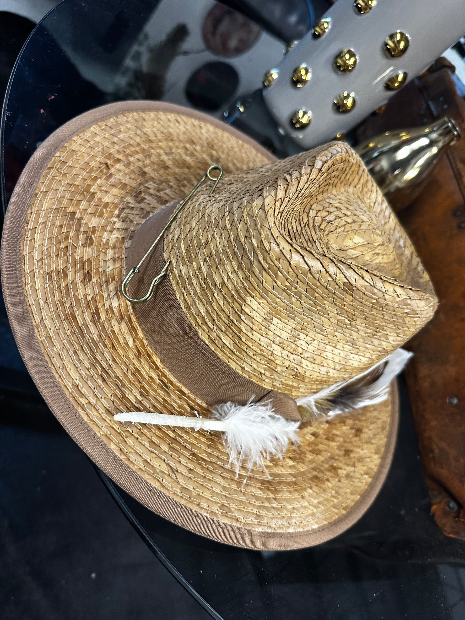 S/M - beige straw
