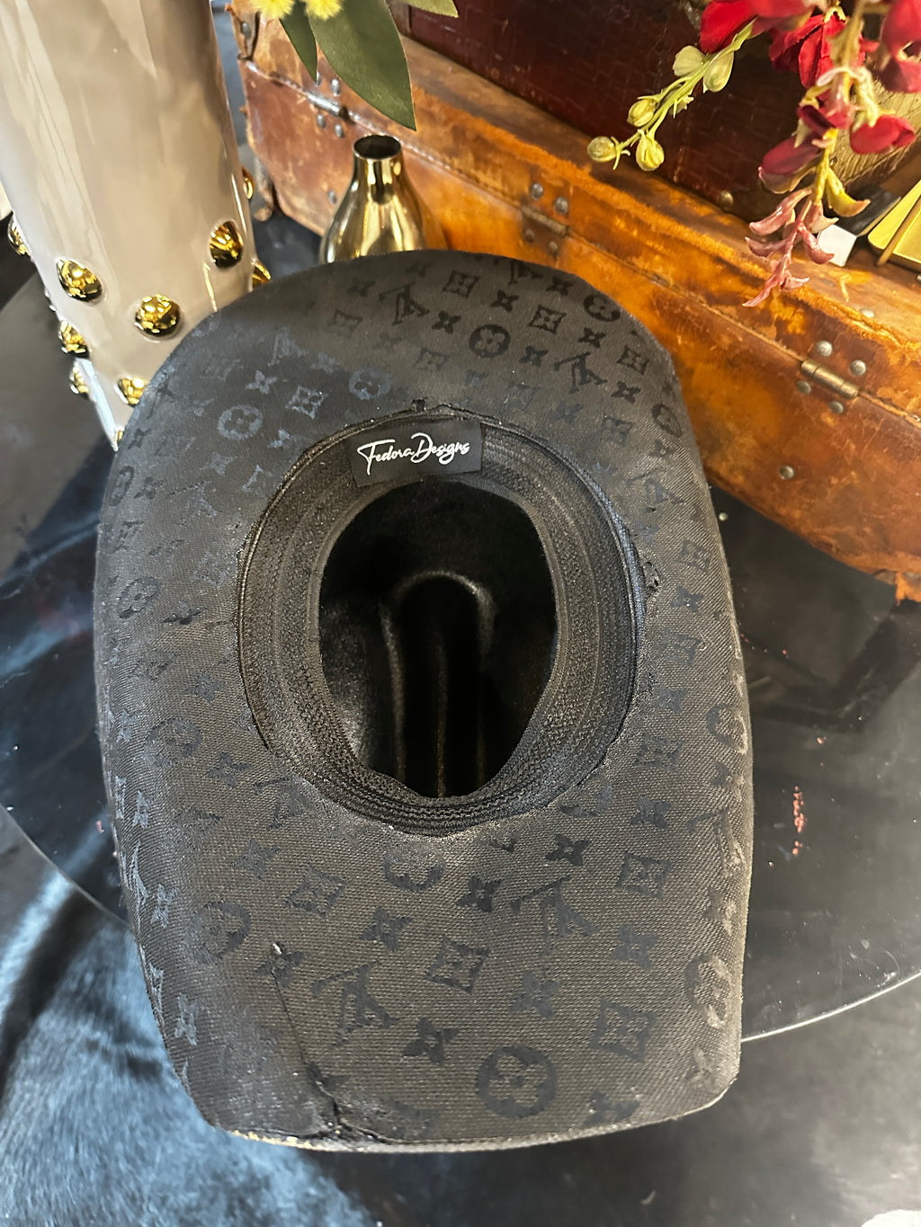 S/M - Straw gold cowboy - Fedora Designs