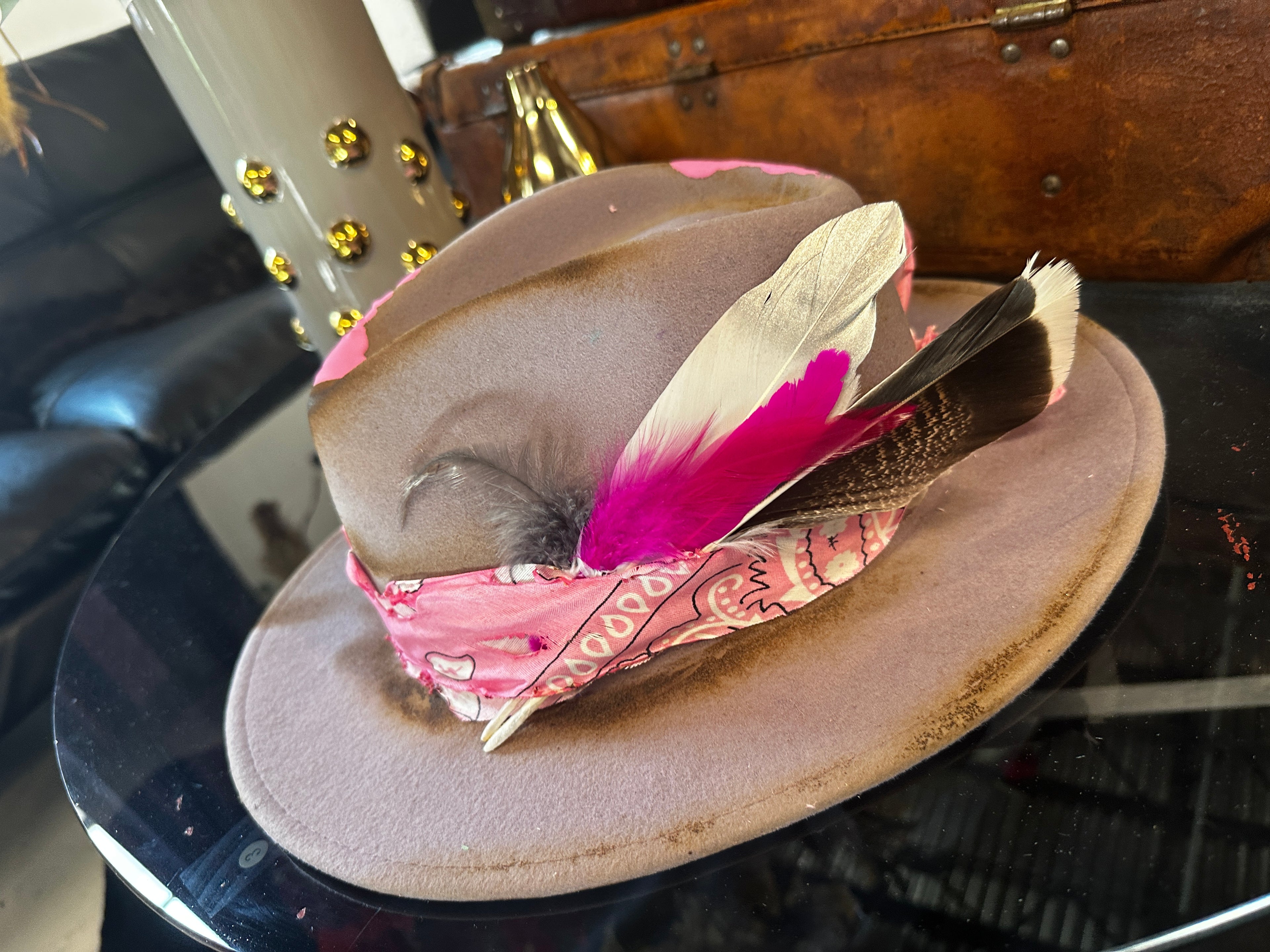 XL - Pink bandana - Fedora Designs