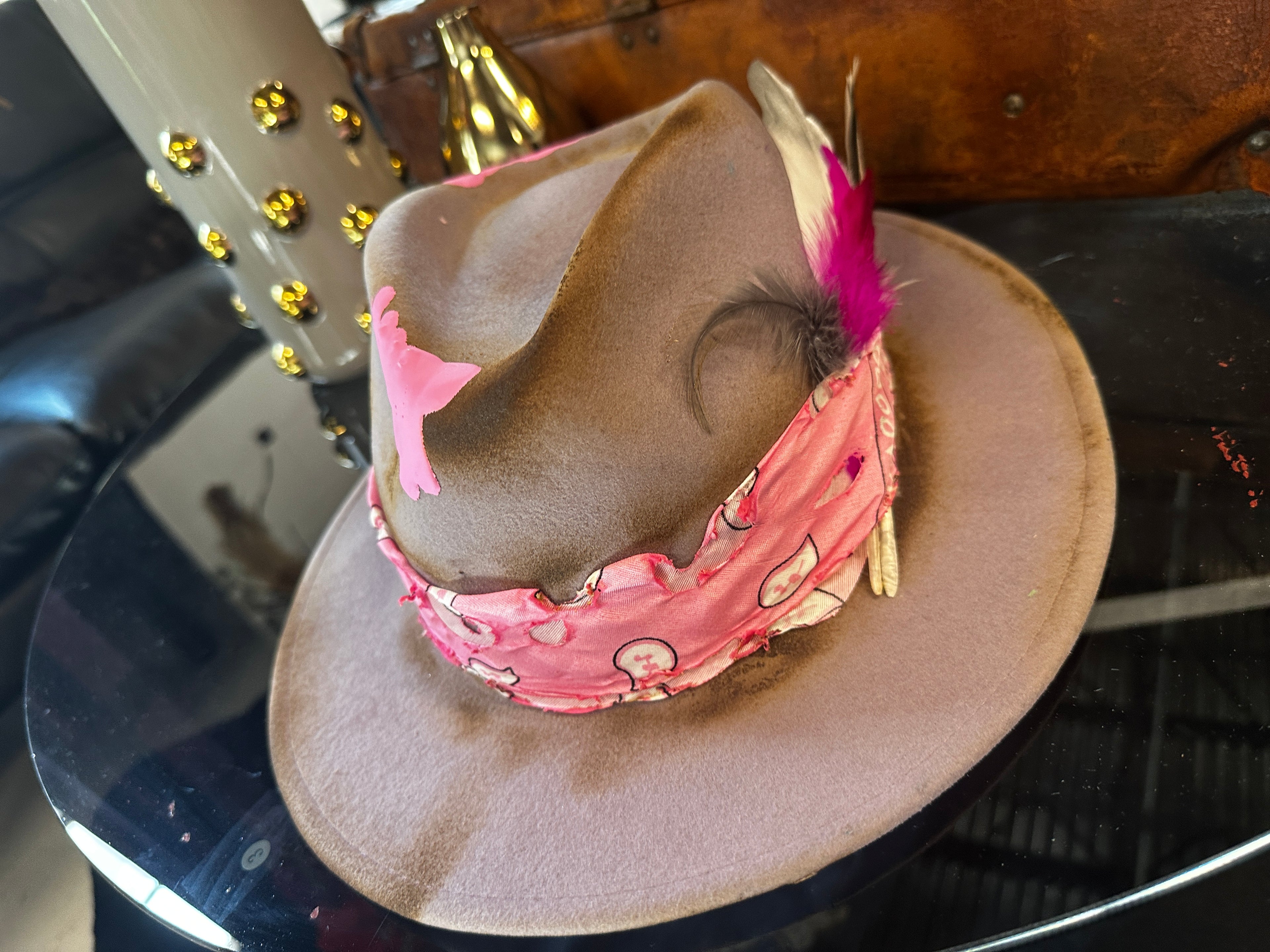 XL - Pink bandana - Fedora Designs