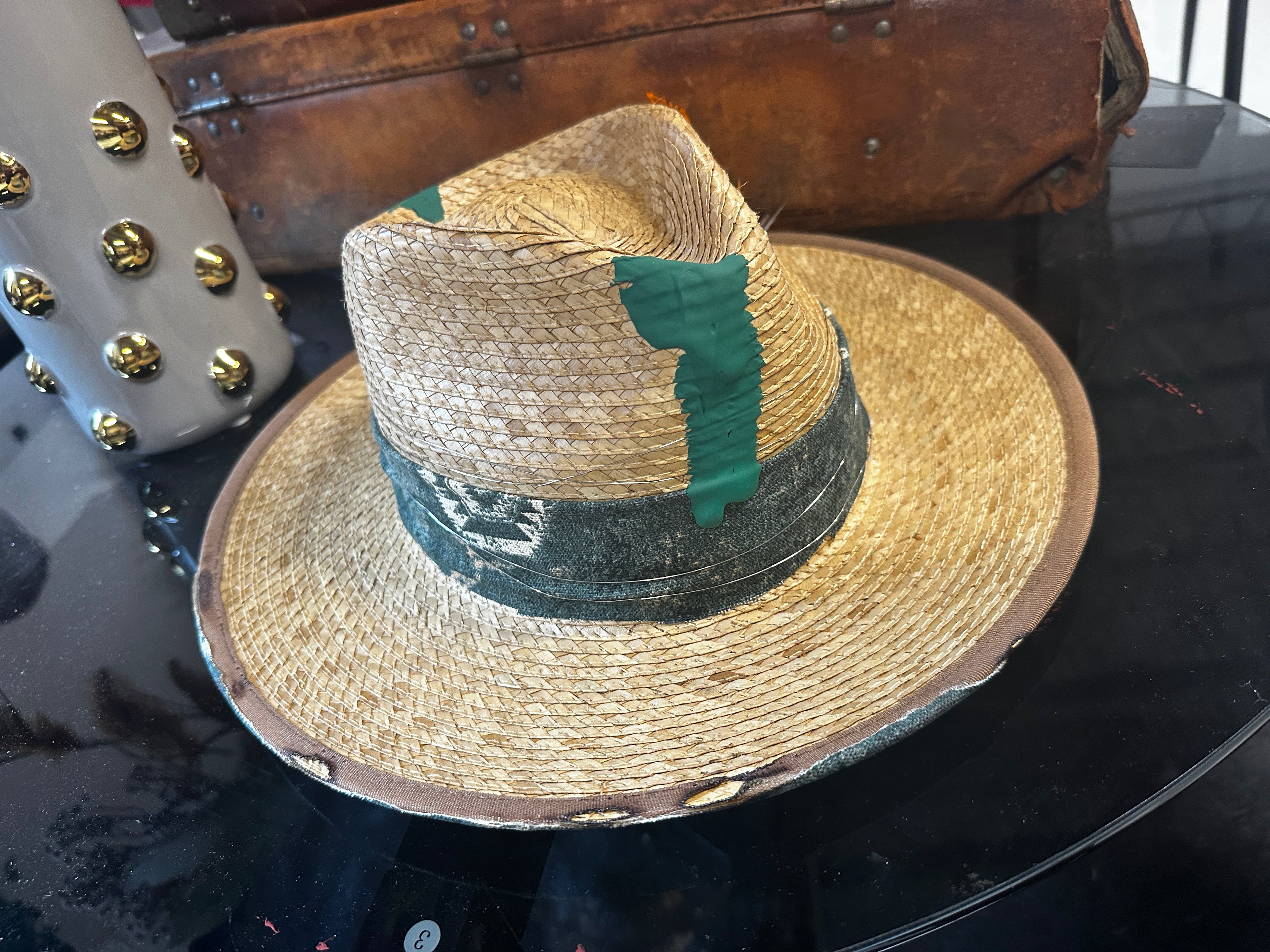 S/M - Greenie straw - Fedora Designs