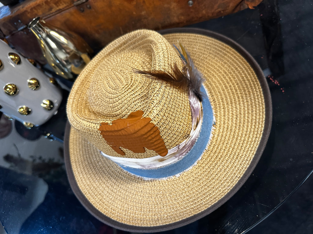 S/M/L - Caramel drip straw - Fedora Designs