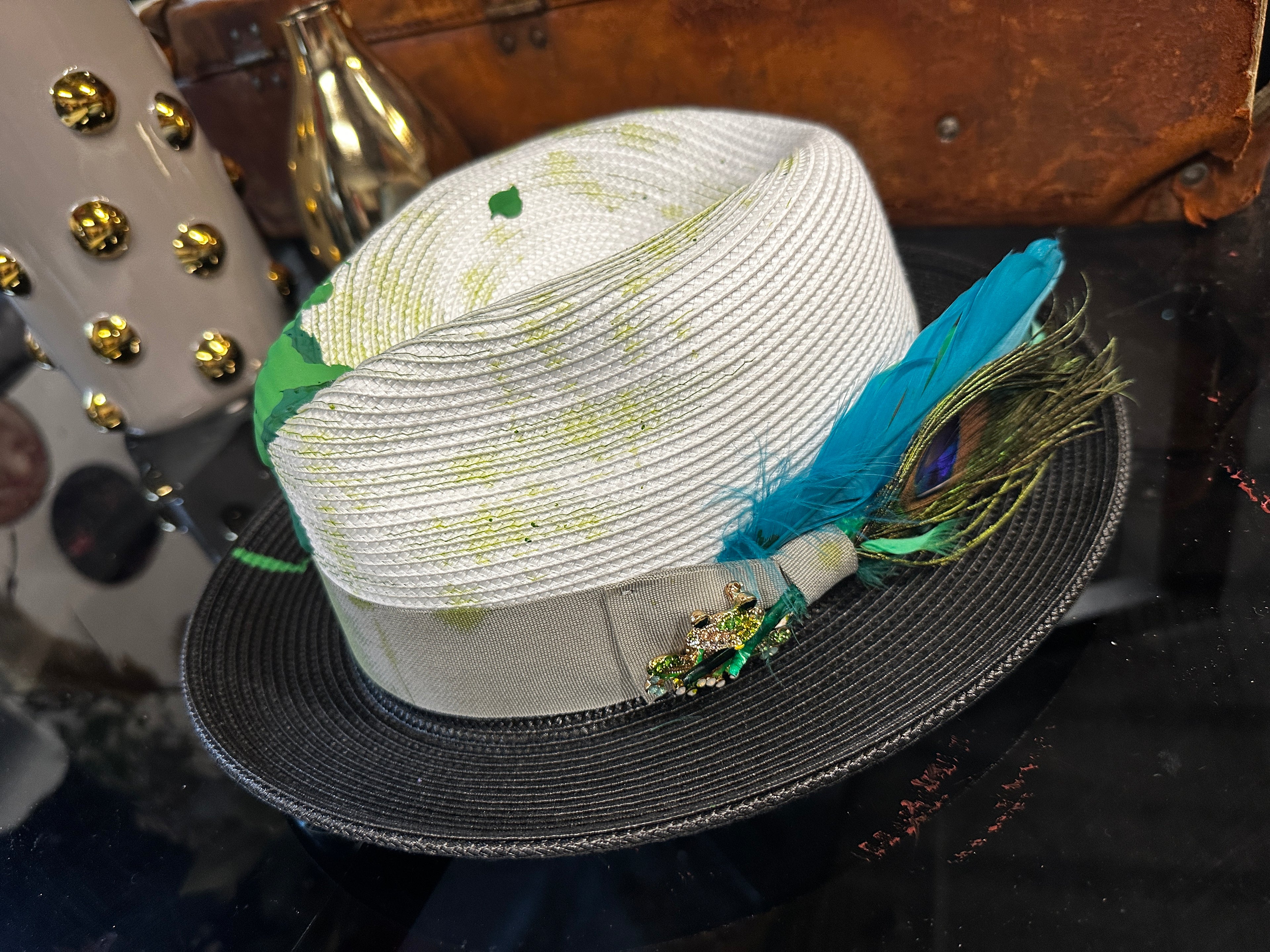 S/M/L/XL - Green straw - Fedora Designs