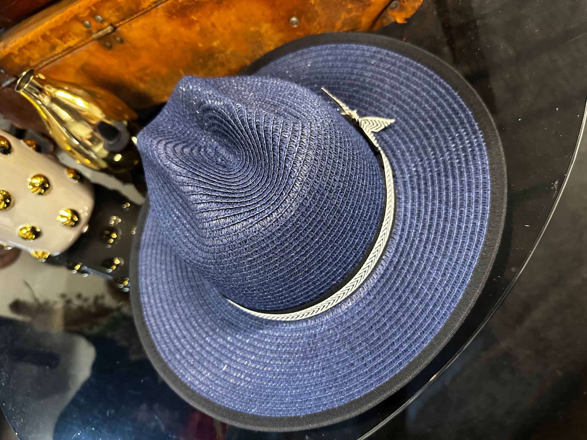 M - Navy straw