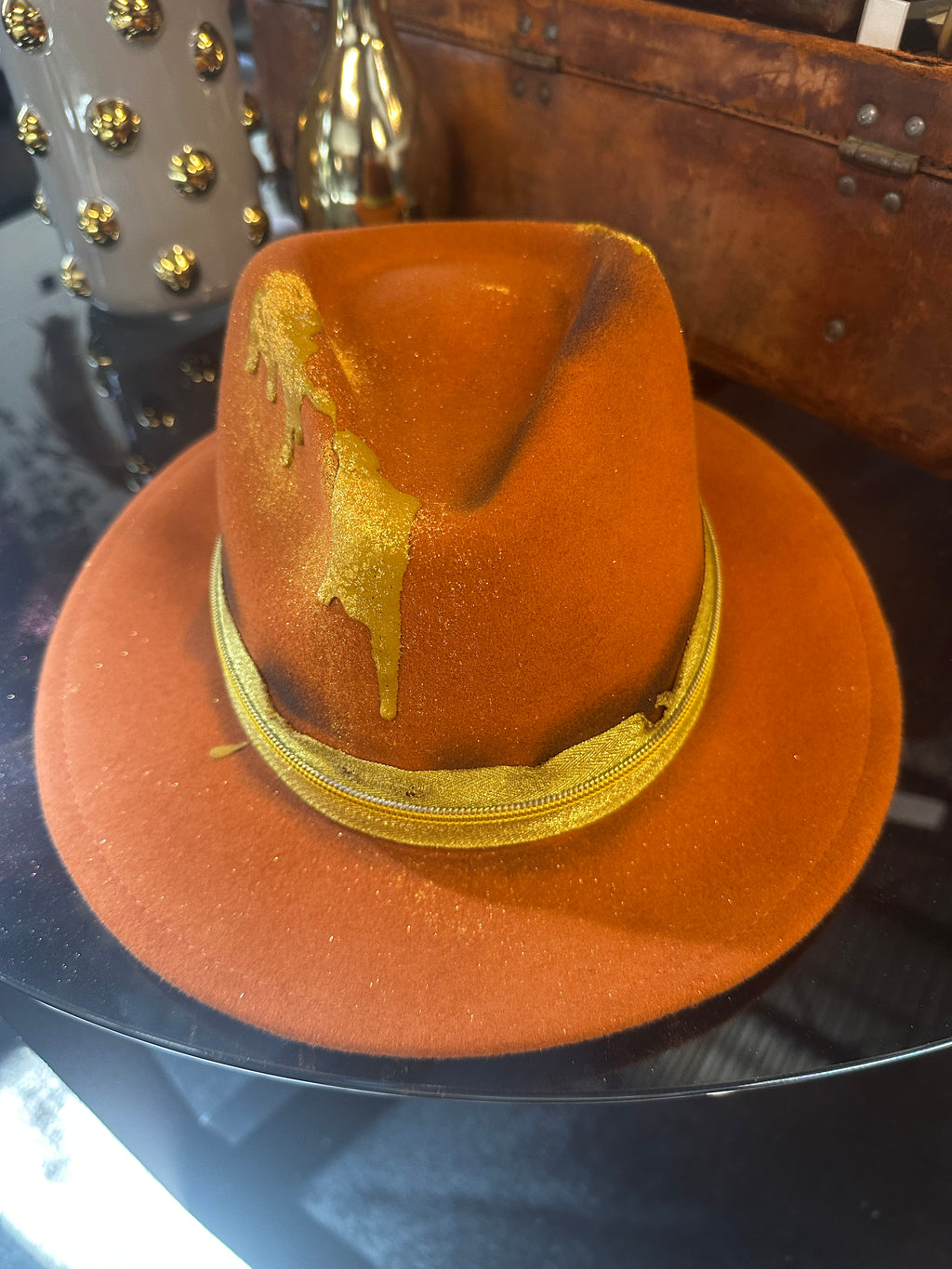 L - Orange gold - Fedora Designs