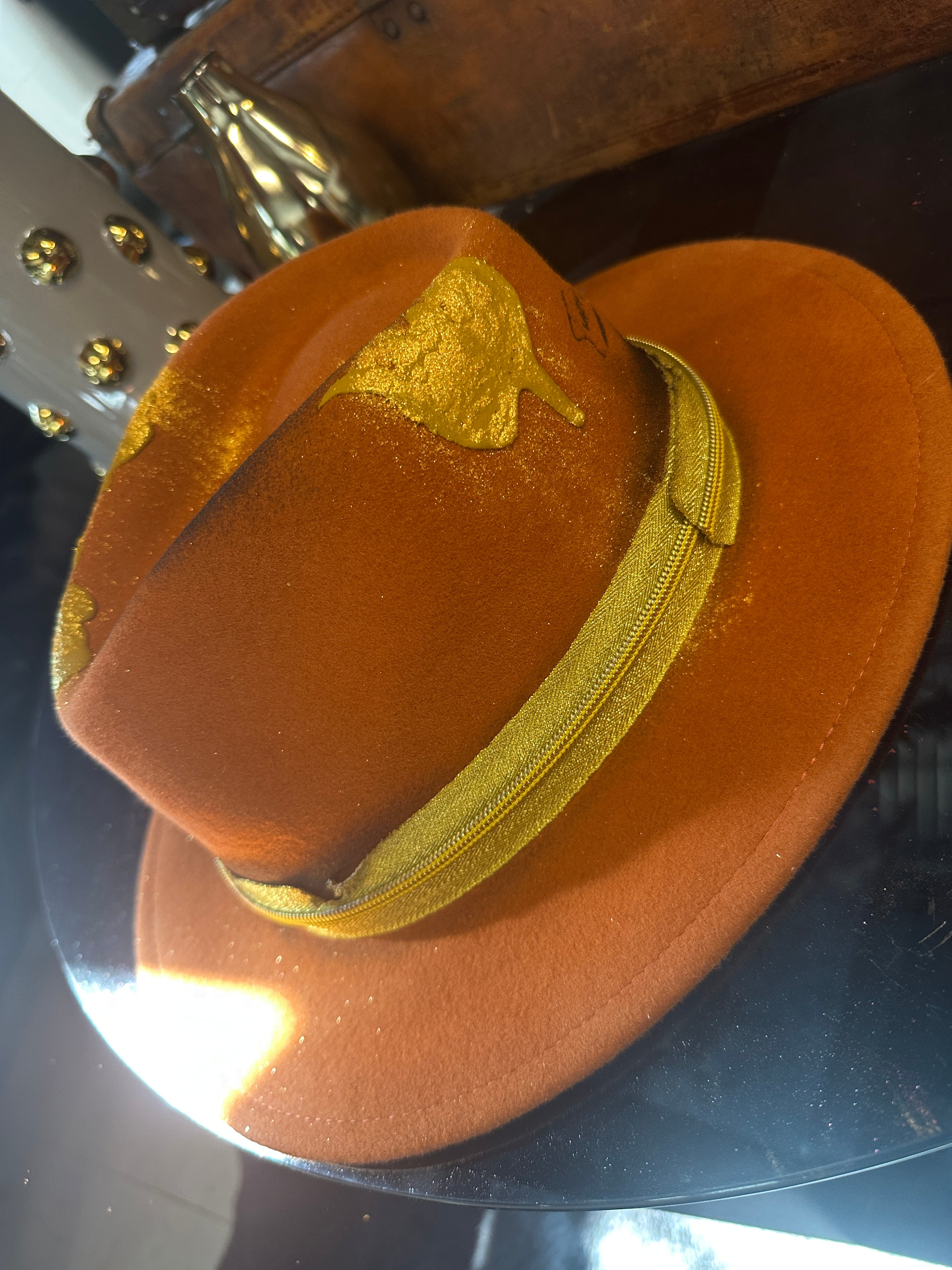 L - Orange gold - Fedora Designs