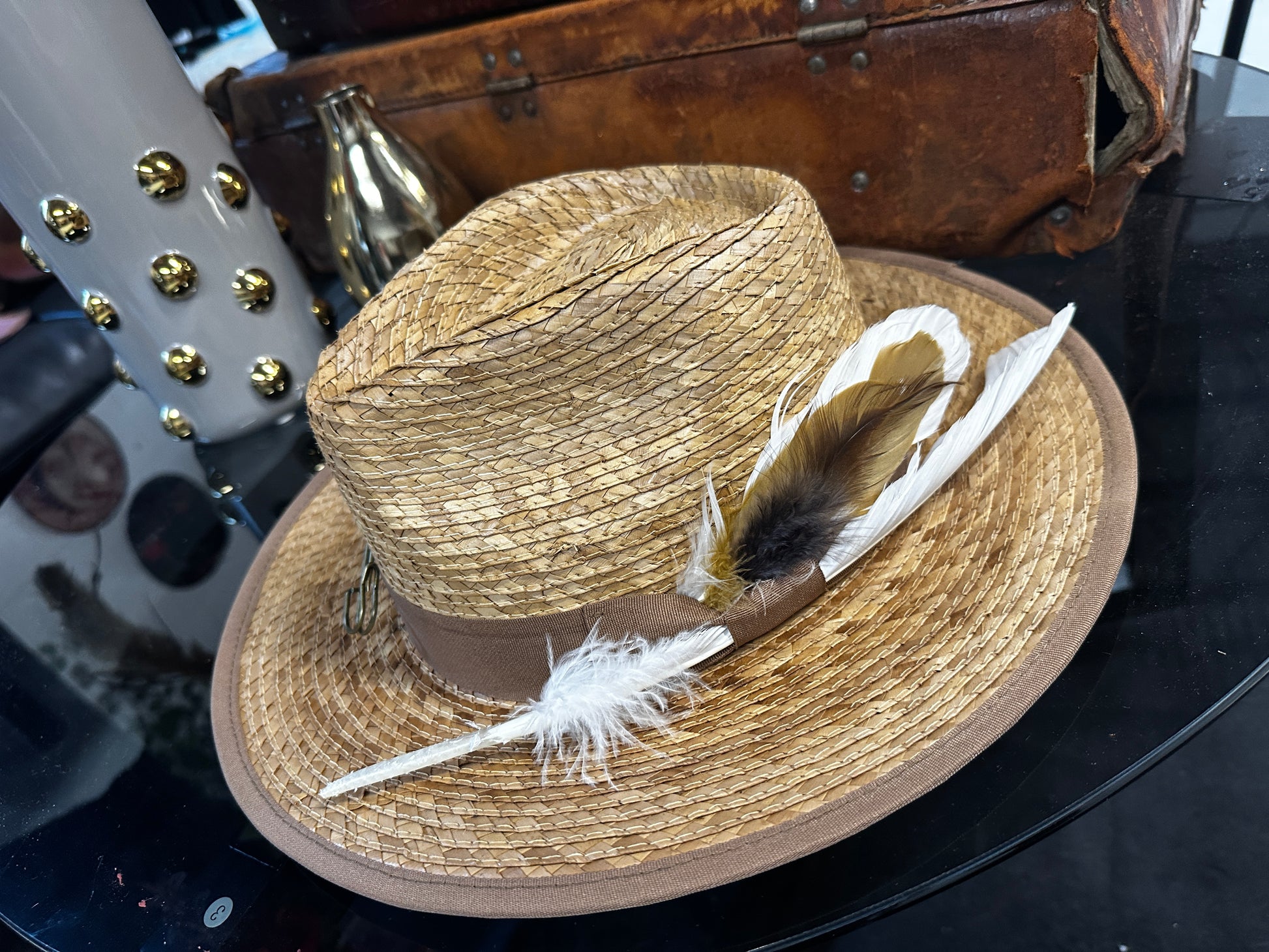 S/M - beige straw