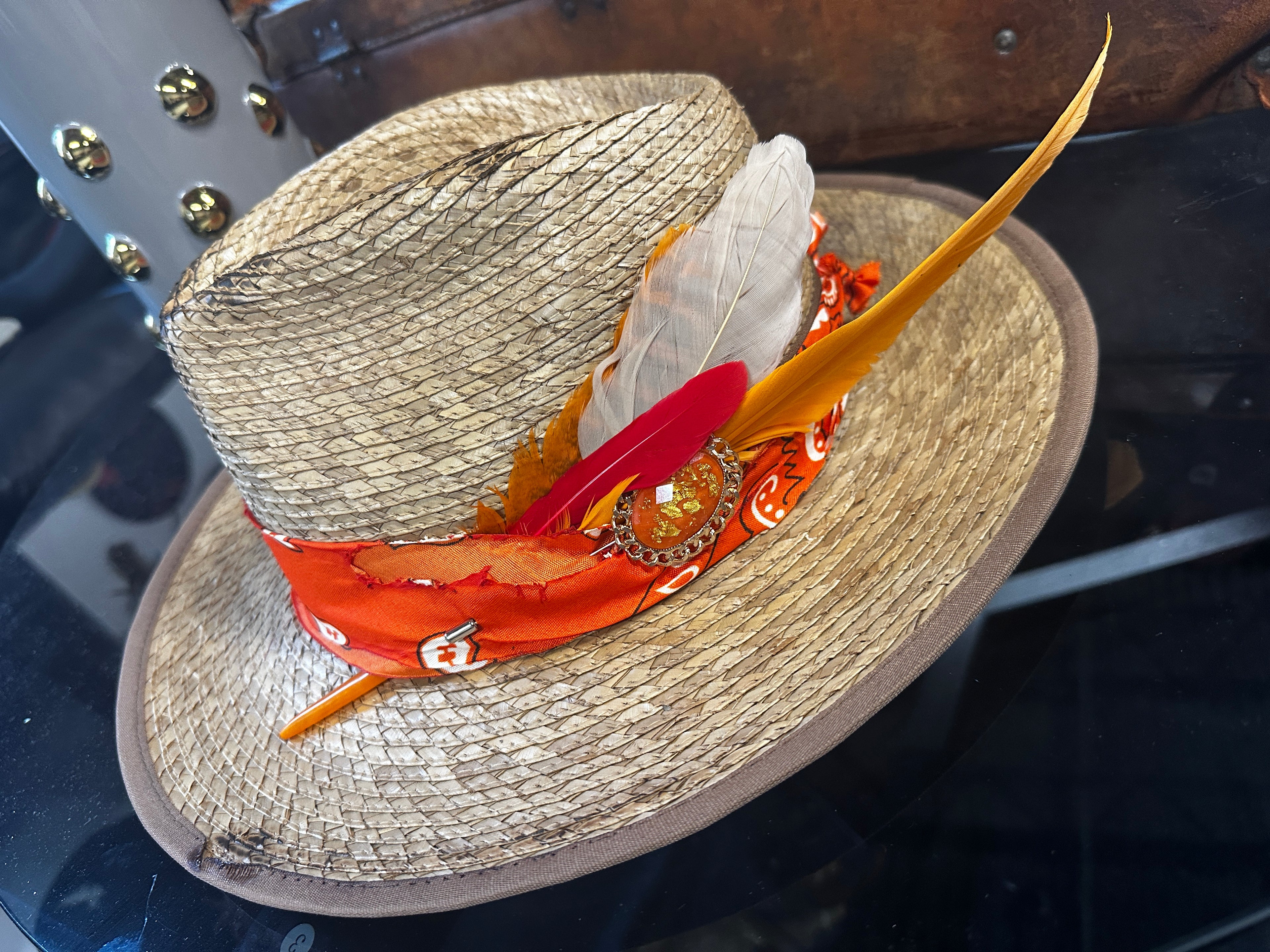 S/M - Tan straw - Fedora Designs