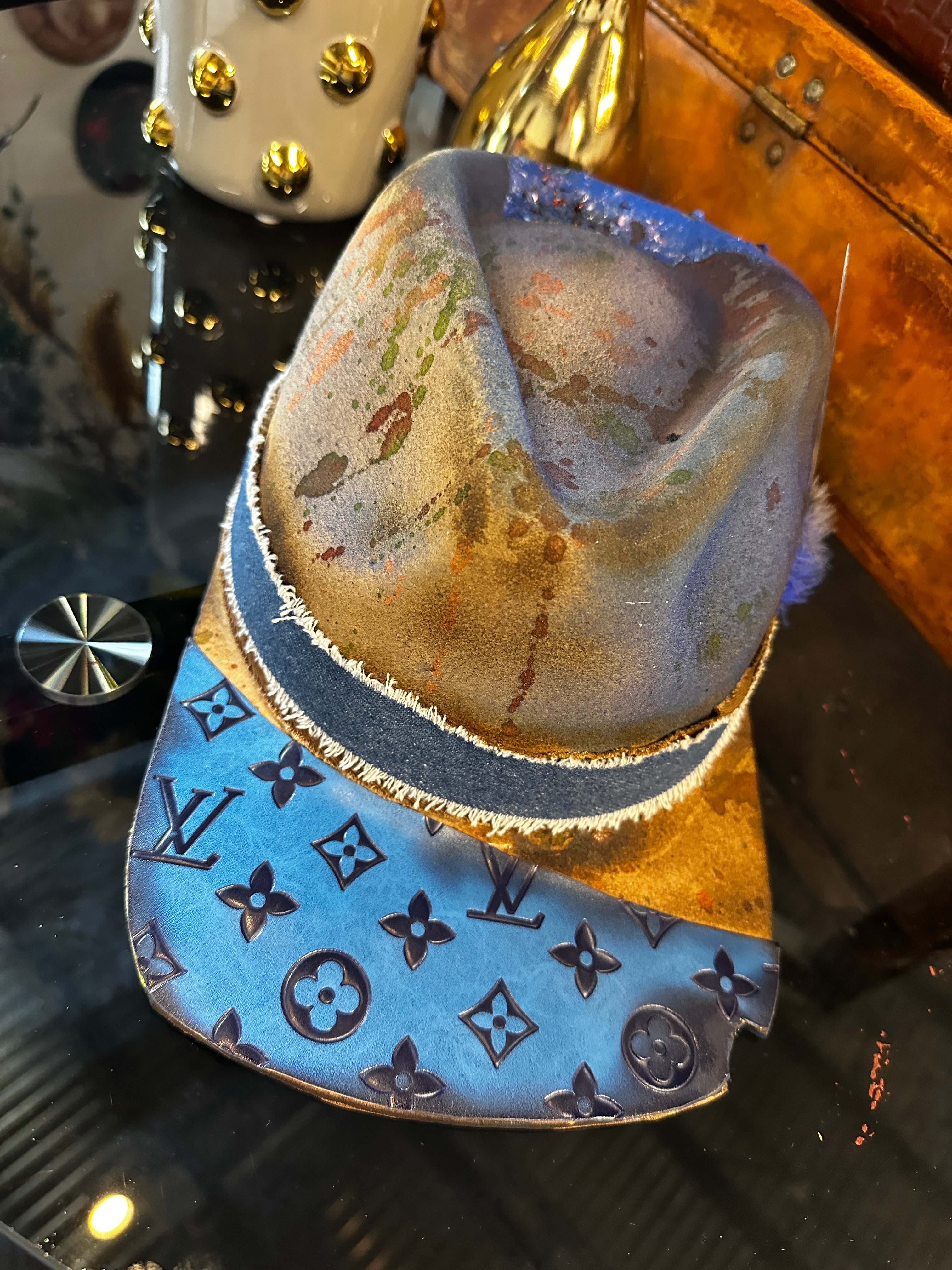 M/L/XL - Blue LV cap - Fedora Designs