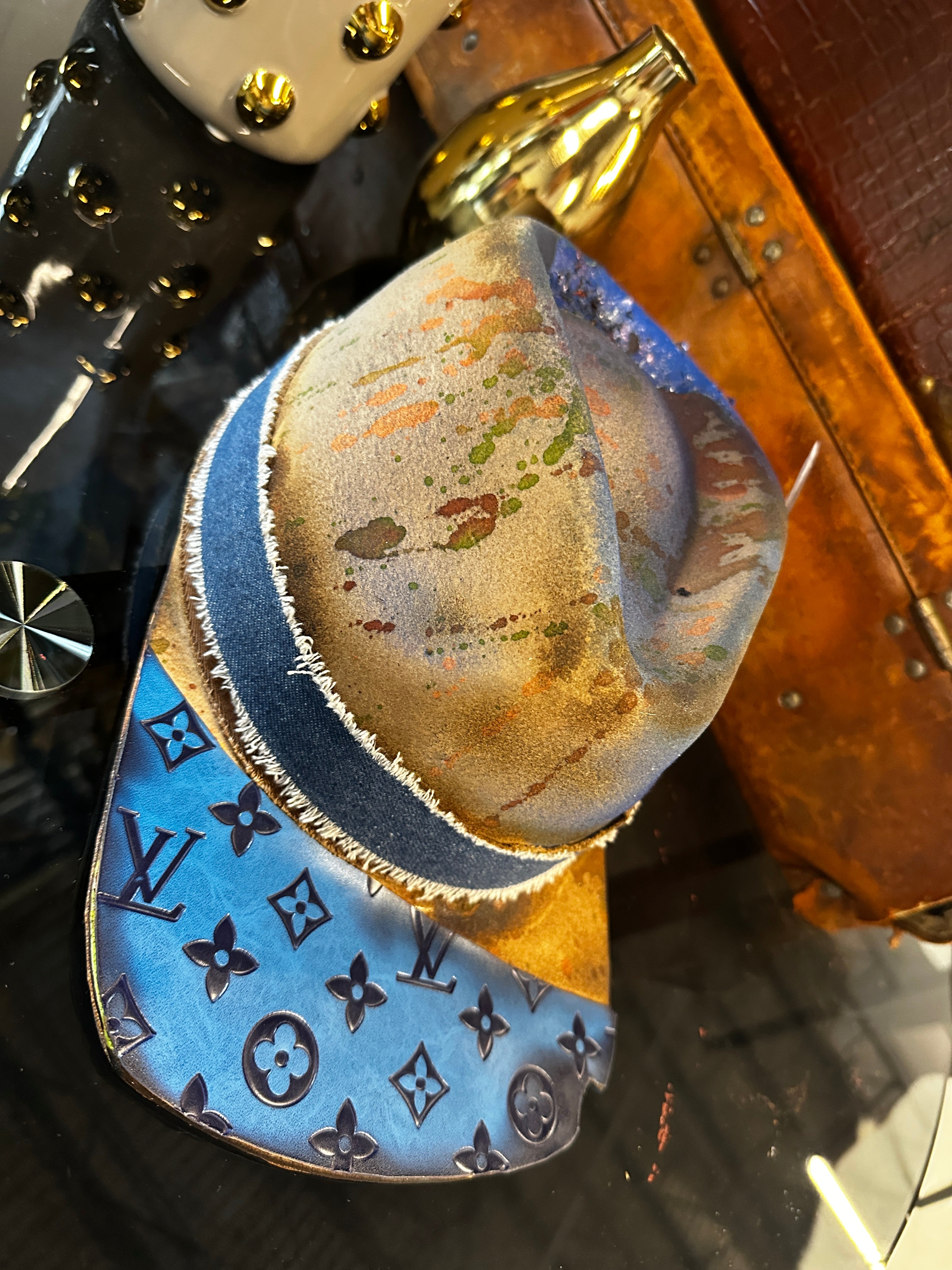 M/L/XL - Blue LV cap - Fedora Designs