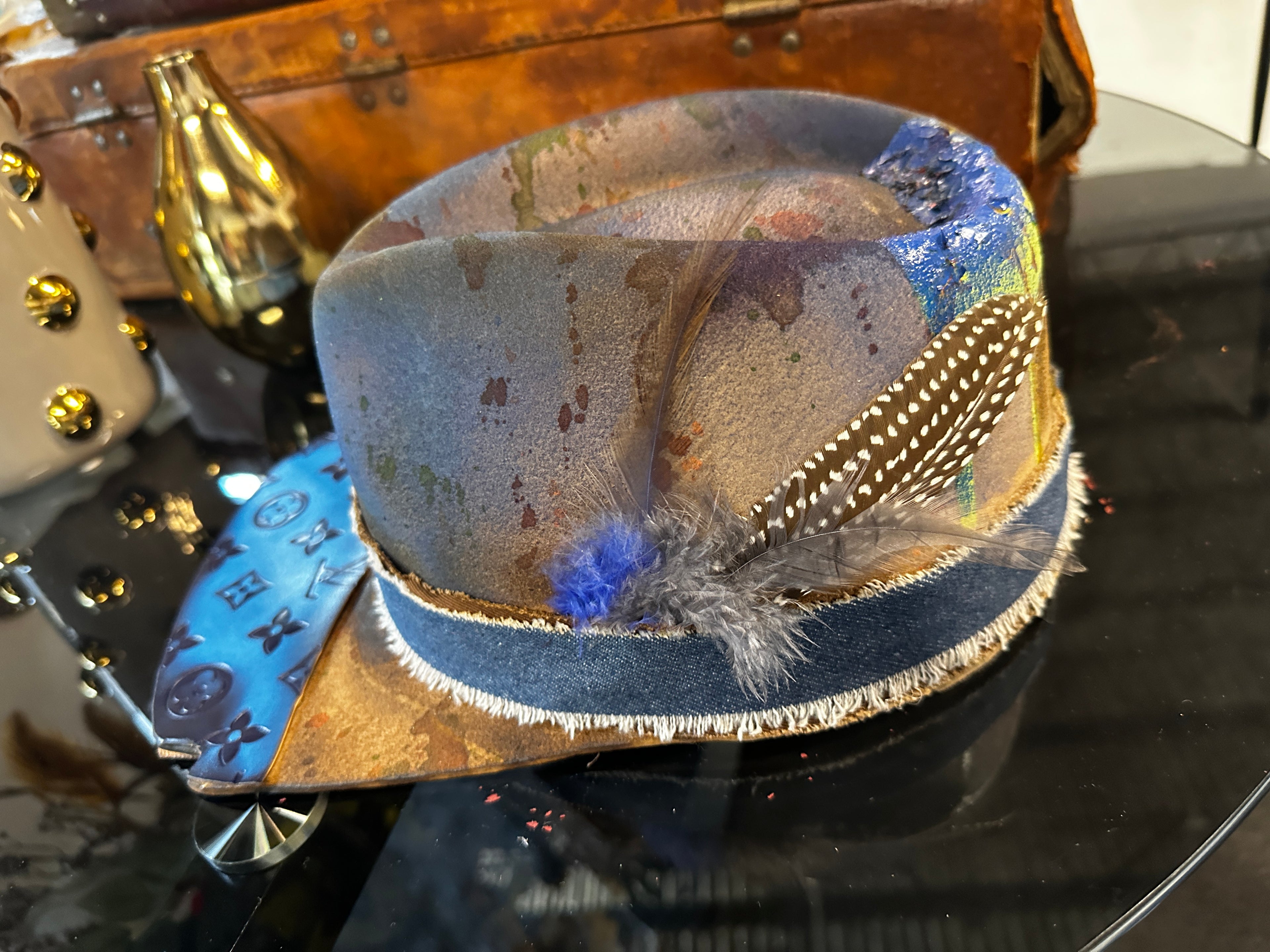 M/L/XL - Blue LV cap - Fedora Designs