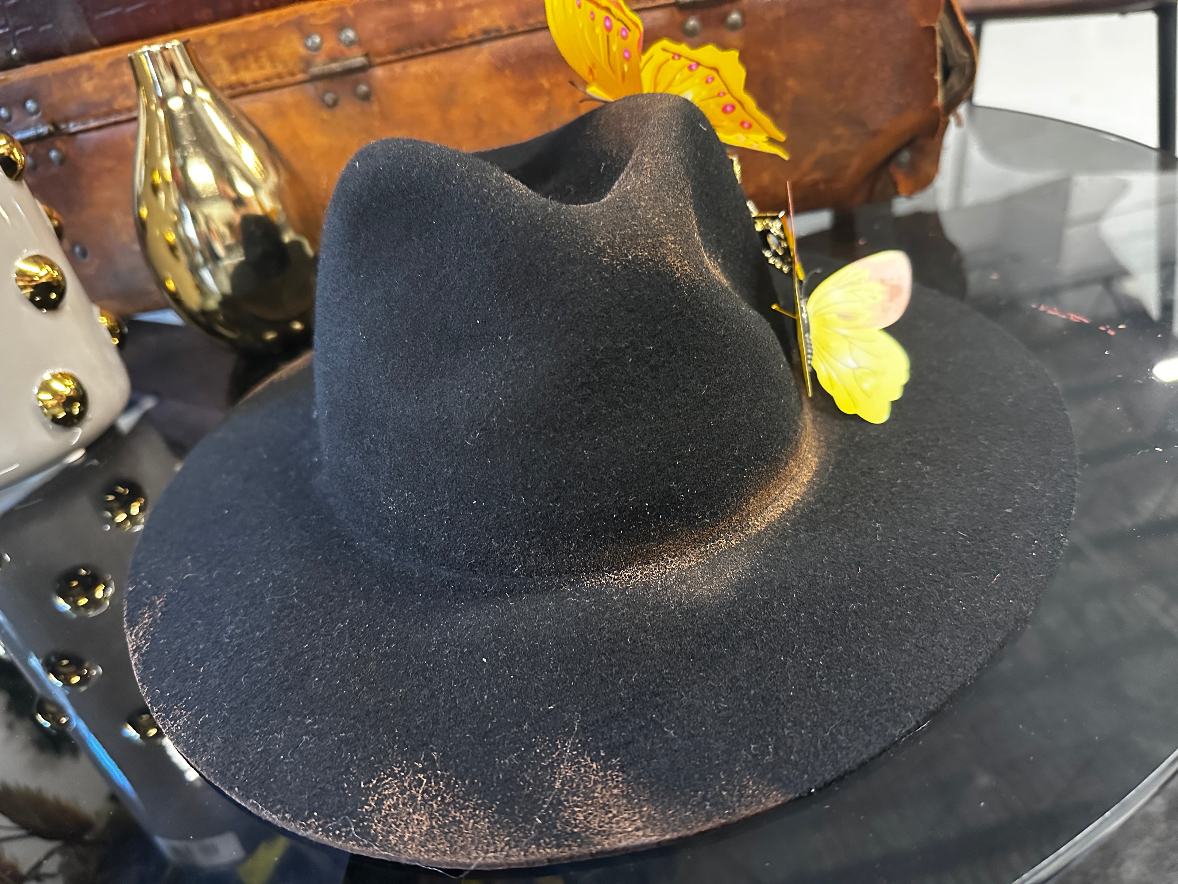 S/M - Black cross - Fedora Designs
