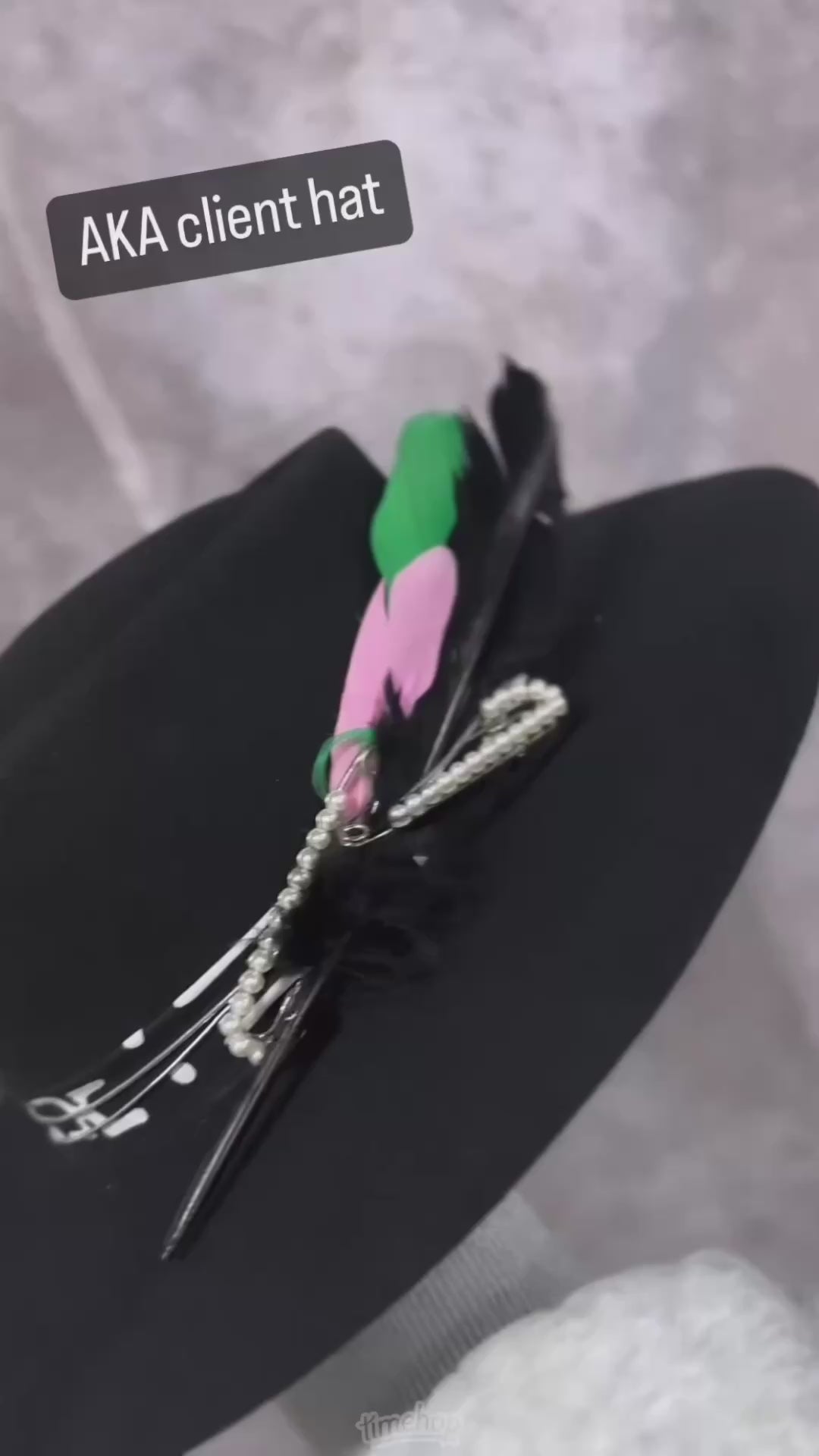 Pink/Green custom hat