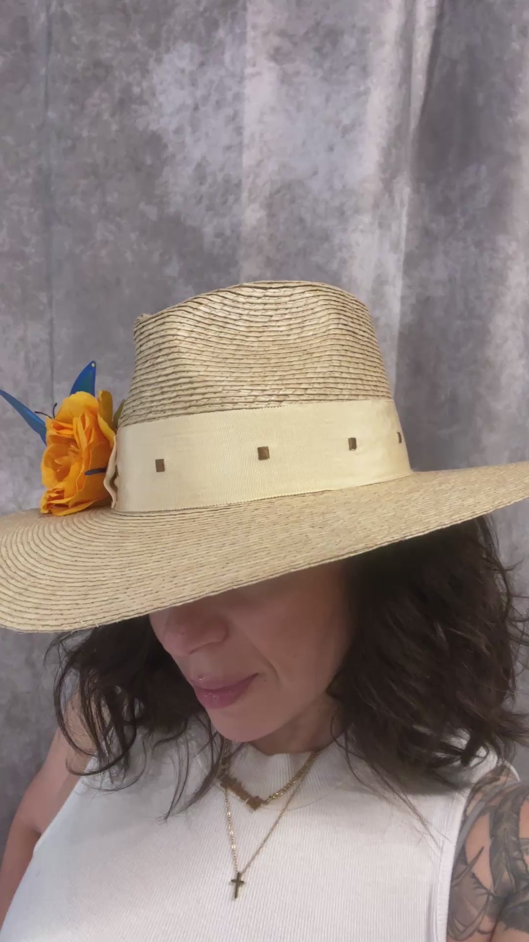 L - Whimsical straw hat